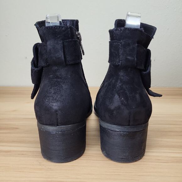 Born Womens Morocco BR0028509 Black Suede Round Toe Ankle Booties Size 8.5 - Picture 4 of 9